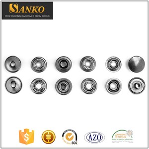 6 Sets Bronce Metal Prensa Diente botones de doble <span class=keywords><strong>cara</strong></span> - Product Image 1