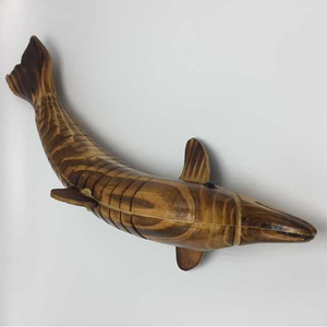 دولفين 33 ، نحت خشبي ، نحت حيوانات خشبية ، ديكور حيوانات خشبية - Product Image 2