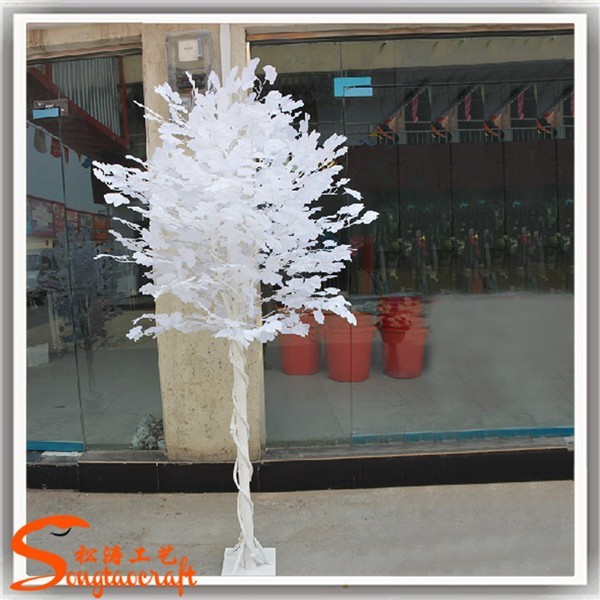 Arbre Blanc De Décoration En Plastique Artificiel 75 Cm - Idéal Centre De Table Mariage