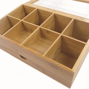 Bán Sỉ 8 Slots Trà Tre Túi Cà Phê Bao Bì Hộp Lưu Trữ Với Ngăn Kéo - Product Image 4