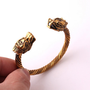 VB300007 Viking Dragon Bracelet Berserker Massive Viking Bangle Pulsera Nórdica <span class=keywords><strong>de</strong></span> joyería nórdica - Product Image 3