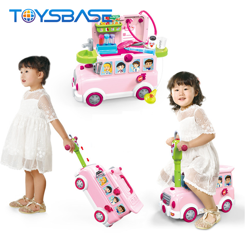 Wholesale Medical School Bus Doctor Juguete Play Game Kids Doctor Set Pretend Toy chengji