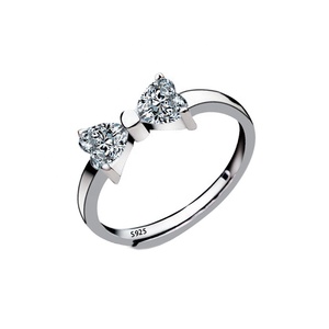 Anelli Nuziali in <span class=keywords><strong>Argento</strong></span> <span class=keywords><strong>925</strong></span> 5212 per Donna e Uomo, Anello di Fidanzamento alla Moda con Strass per Lui e per Lei - Product Image 3