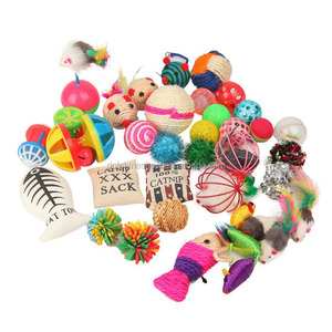 20 pz Gatto Giocattoli Giocattolo Set Kitty Intrattenuti Mice pelliccia Teaser Bacchetta Erba Gatta Palla Giochi Per Gatti - Product Image 3