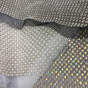 Plastique 24 rangées strass tissu diamant cristal maille coupe pour bricolage décoration - Product Image 6