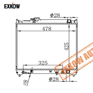 Radiator Waterkoeler Voor Suzuki Vitara 1.6i Sidekick L4 1.6 Op 1993-1997 26Mm 1770056b10