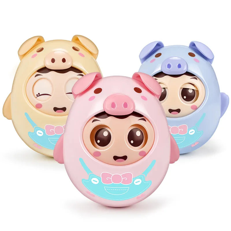 Nodding Rock Tumbler Doll Rattles Classic Baby Toys Shake Bell Newborn 0-12 months Early Education Toy Cute Roly-poly