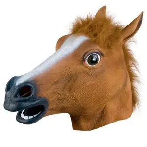 Deluxe Animal Horse Head Mask Halloween Costume Cosplay Horse latex Mask