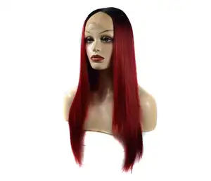 Perruque Lace Front Wig synthétique lisse Ombre — AliLeader, perruque frontale à dentelle