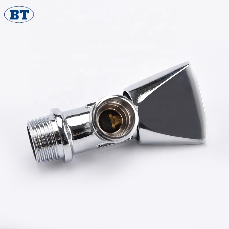 Yuhuan 1/2"x 3/8" NPT Thread Polished Chrome Plated Brass Triangle Angle Valve, PN25 Leak-Proof for Bathroom/Kitchen Plumbing · image 6