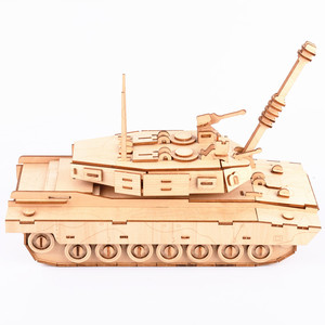 Gỗ <span class=keywords><strong>3d</strong></span> Câu Đố Gỗ Trẻ Em & Người Lớn Mô Hình Xe Tăng Đồ Chơi Bằng Gỗ Hộp Màu - Product Image 4