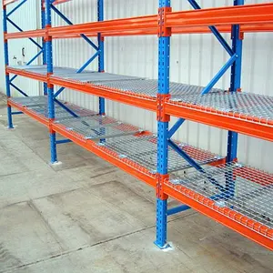 ใหม่ลวดตาข่าย Decking หนักพาเลท Racking ชั้นวางของ