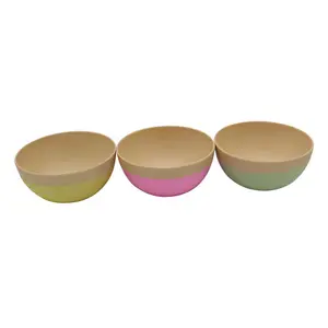 Bán Buôn Tự Nhiên Bio Sợi Tre Bát Với Nắp Tre Lớn Salad Bowl Set