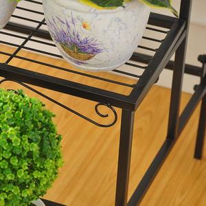 Chất Lượng Cao 3-Tier Kim Loại Nhà Máy Đứng Cầu Thang Phong Cách Thiết Kế Lớn Vườn Kệ Hoa Nồi Hiển Thị Sắt Patio Giá Hộ Gia Đình Sử Dụng - Product Image 4