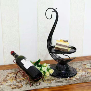 ใหม่อเมริกันเหล็กดัดตกแต่งโรงแรมบุฟเฟ่ต์ร้านอาหารแสดงชั้นวางถาด - Product Image 6