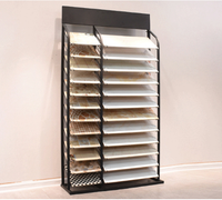 Valise d'exposition personnalisée en marbre pour échantillons, 10 pièces, vitrine en céramique, étagère de présentation, vente en gros