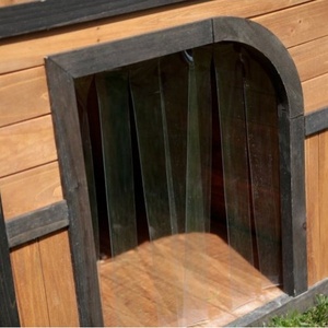 Extra grande de madera maciza perro casas trajes de dos perros o 1 razas de perro al aire libre cama tiene un elevado fondo y aislamiento Natural - Product Image 2