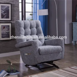 2022 Grey Fabric Upholstered Button-Tufted Swivel Lounge Chair W/ Arms