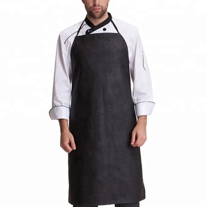 Impermeable Anti aceite Hotel cocina Chef Barista delantal <span class=keywords><strong>de</strong></span> cuero para <span class=keywords><strong>camarero</strong></span> - Product Image 4