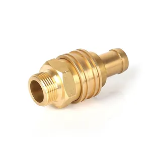 JT-4103 1 Inch male threads brass quick coupler for plumbing water hose fitting brass barb quick connector coupler Fittings