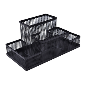 Vendita calda del Metallo della maglia Scuola Studenti Ufficio <span class=keywords><strong>Scrivania</strong></span> Organizzatore Penna Scatola Di Immagazzinaggio Titolare <span class=keywords><strong>Cancelleria</strong></span> Nero - Product Image 5