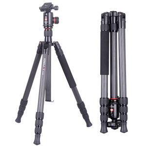 KINGJOY Chất Lượng Cao Có Thể Gập Lại Heavy Duty Sợi Carbon Máy Ảnh Kỹ Thuật Số Tripod K2208 + QH20, máy ảnh Ảnh Tripod - Product Image 1