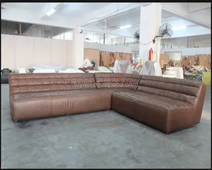 vintage leather leisure style corner and sectional sofa