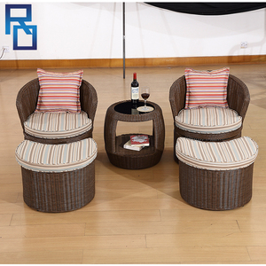 Mesa de café al aire libre conjunto y patio silla giratoria Mesa Redonda ocio muebles de ratán - Product Image 2