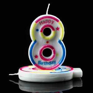 <strong>Rainbow</strong> Colorful Outline Happy <strong>Birthday</strong> <strong>Decoration</strong> and Star Printed Number Candle - Product Image 4