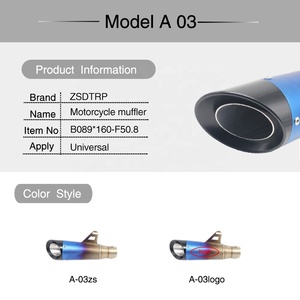 Silencieux d'échappement universel pour moto Z800 CBR1000 CBT <span class=keywords><strong>TMAX</strong></span> Dirt Pit Bike Modifier le tuyau d'échappement de motocross - Product Image 5
