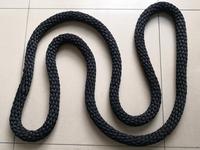Corde de traction sans fin en nylon noir résistant, écologique, haute résistance, tressée, boucle de traction, anneau de traction, marque OEM personnalisable