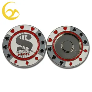 Hoge kwaliteit poker chip metalen golfbal marker