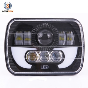 Morsun Led Motorcycle square Headlight <strong>H4</strong> for jeep Cherokee Xj 5x7 halo Headlight for GMC Offroad Headlamp Accessories - Product Image 2
