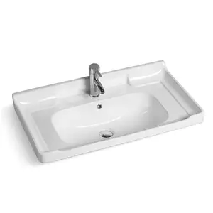 800mm Hot Cheap Square Ceramic Dining Bath Room Cabinet Wash Face Basin