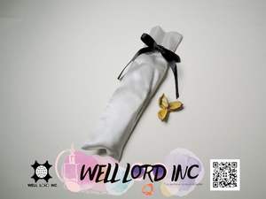 Bolsa atomizadora de monedero hecha a medida cosida a mano de satén plateado Masculino - Product Image 6