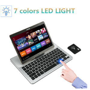 LED Lumière Tablet PC Pliant Clavier En Aluminium Triple Pliage Clavier Bluetooth Pour iOS/Android/<span class=keywords><strong>Windows</strong></span> - Product Image 3