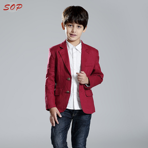 Abbigliamento per bambini bambini formali vestito di lino giacca sportiva dei ragazzi giacca per l'autunno inverno o tutto l'anno - Product Image 5