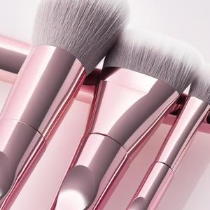 Juego de brochas de maquillaje de 10 piezas mojadas y salvajes con logotipo personalizado color rosa - Product Image 6