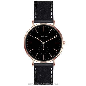 2024 vendita calda da <span class=keywords><strong>uomo</strong></span> orologio classico <span class=keywords><strong>in</strong></span> vera pelle Ultra sottile SS custodia giappone MOVT separato secondo orologio - Product Image 4