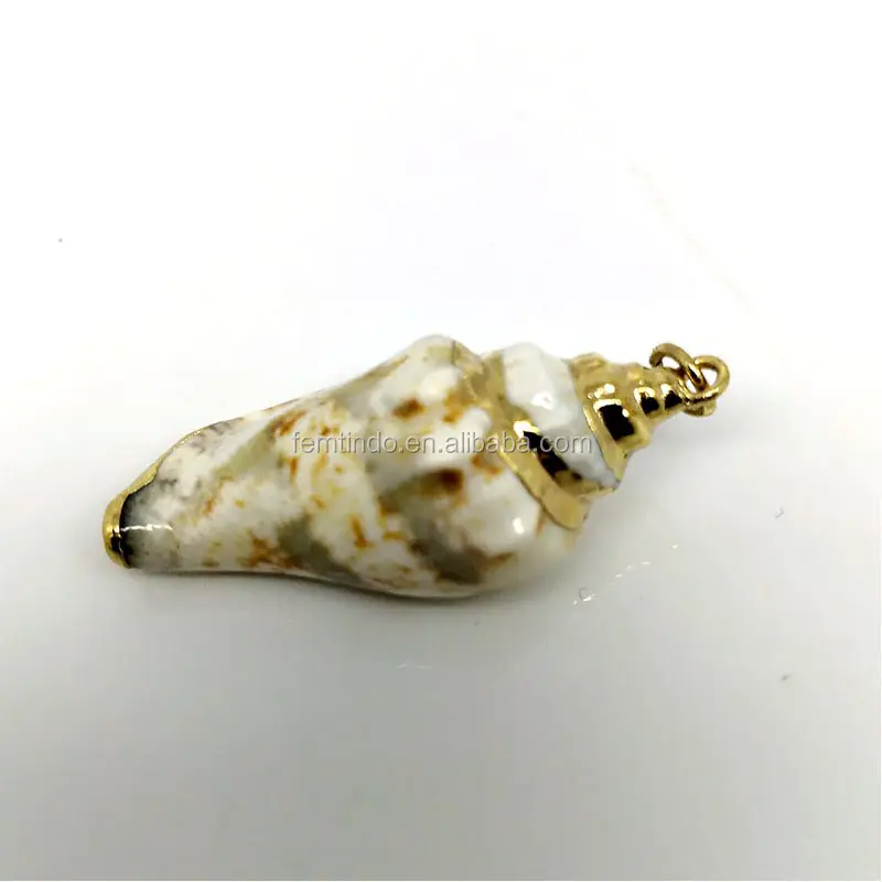 Conchiglia di Mare Shell Ocean Marine Sterling Silver Charm per il Braccialetto o Pendente