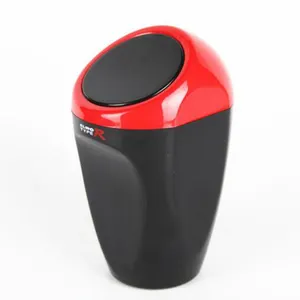 Newest Design Indoor Car Push Lid Plastic Trash Can Top Quality Cheap Small Plastic Dustbin Mini Car Can