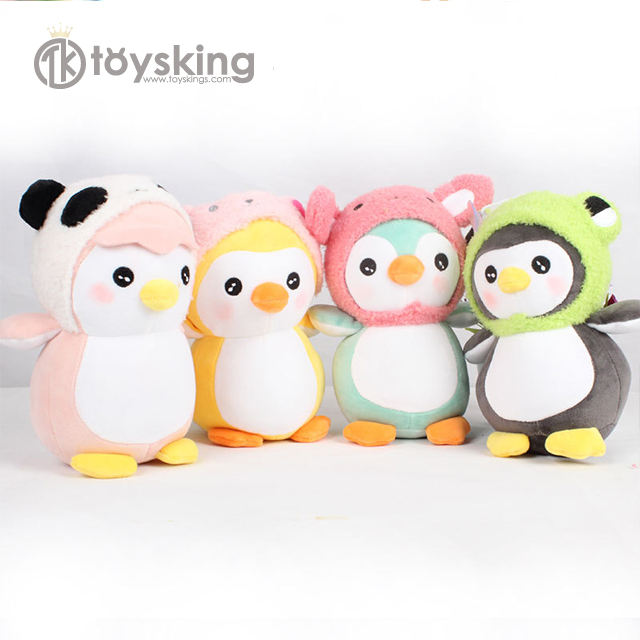 Tela de felpa suave con Lycra, juguetes de terciopelo, pingüino