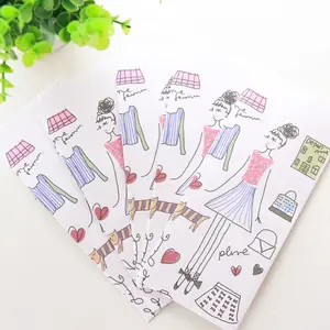 5 قطعة كوريا لطيف الكرتون ورقة ملونة المغلف Kawaii إلكتروني الزفاف دعوات مغلف هدية
