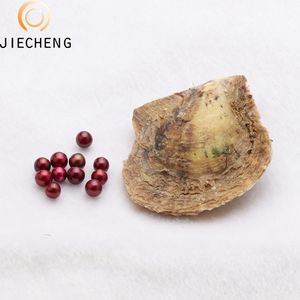 Đồ Trang Sức Giáng Sinh AAA 6-7Mm Hạt Oyster Bao Bì Nước Muối Akoya Oyster Với Vòng Ngọc Trai Nuôi Cấy Tự Nhiên Màu Đỏ - Product Image 2