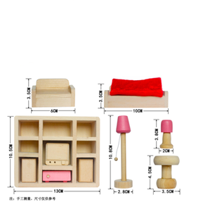 <span class=keywords><strong>Jouet</strong></span> d'imitation Montessori, mini meubles en bois, cadeaux pour bébés - Product Image 6
