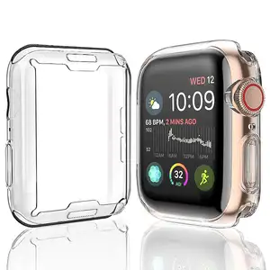 เคสสำหรับ Apple Watch,เคสป้องกันหน้าจอเคส TPU HD กรอบบางเฉียบใสสำหรับ IWatch