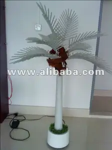 White mini bonsai LED palm tree light 2012 the most popular LED tree lights