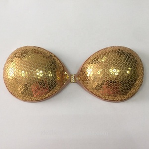 34 reggiseno senza spalline auto adesivo Silicone oro paillettes reggiseni nero personalizzato <span class=keywords><strong>Bralette</strong></span> senza soluzione di continuità - Product Image 1