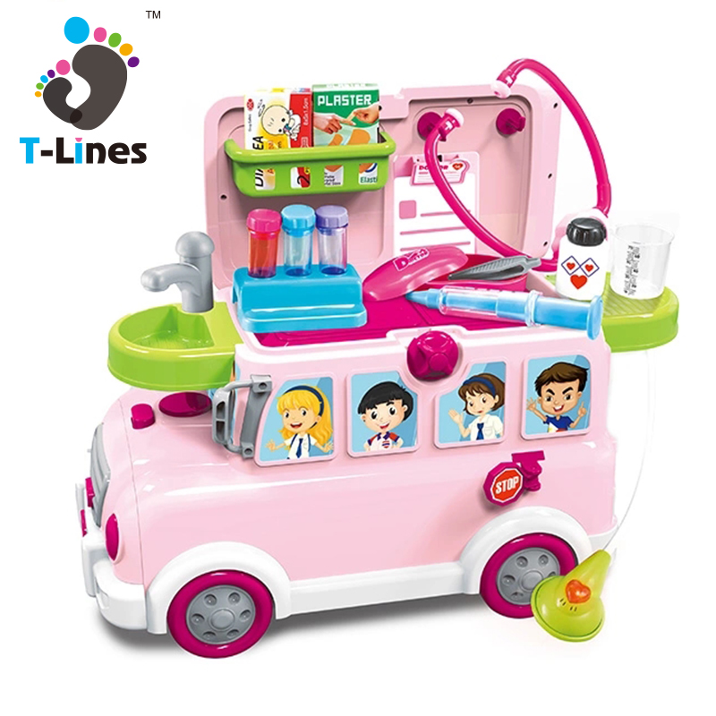 Детский комплект для ролевых игр с школьным автобусом