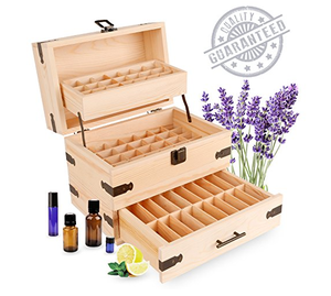 Boîte de rangement, noël, 3 niveaux, en bois de pin, 59 fentes, <span class=keywords><strong>Doterra</strong></span>, huiles essentielles, étui d'emballage, boîte-cadeau - Product Image 4